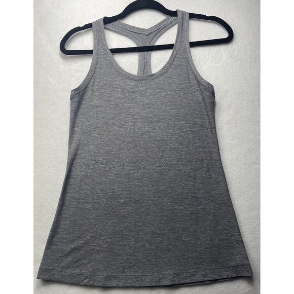 lululemon athletica Tops - Lululemon Cool Racerback Women's Tank Top Sz 6 Grey Stretch Lightweight Athletic